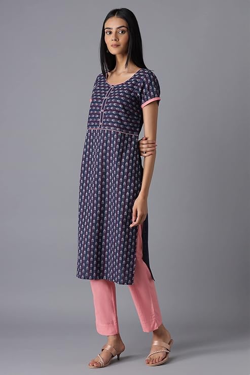 Aurelia Women's Cotton Geometric Regular Kurta