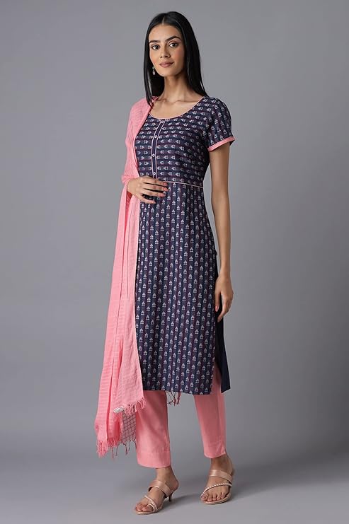 Aurelia Women's Cotton Geometric Regular Kurta