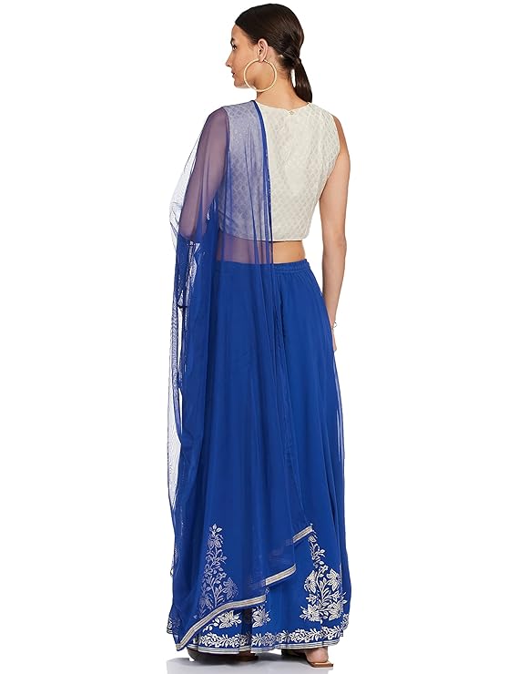 BIBA Women Synthetic Readymade Lehenga Choli Set