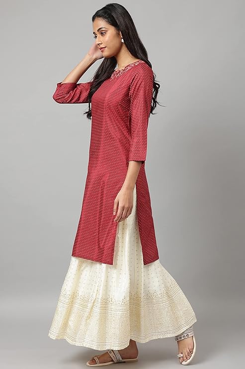 W for Woman Women's Polyester Kurta