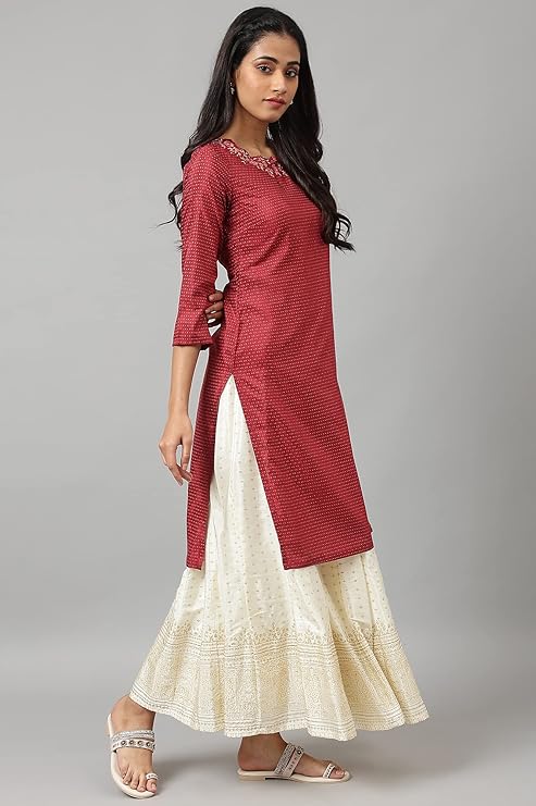 W for Woman Women's Polyester Kurta