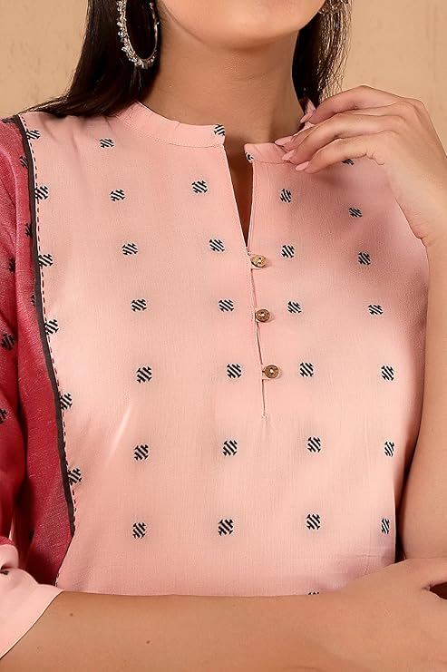 W for Woman Women's Viscose Solid Regular Kurta