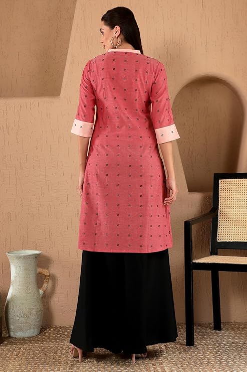 W for Woman Women's Viscose Solid Regular Kurta