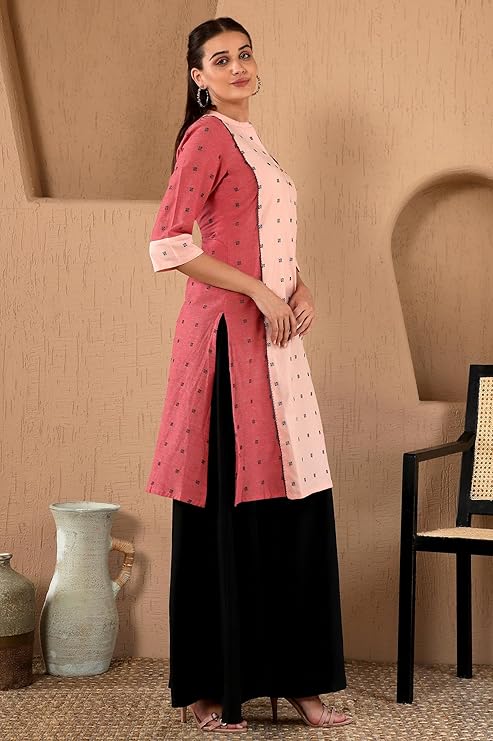 W for Woman Women's Viscose Solid Regular Kurta