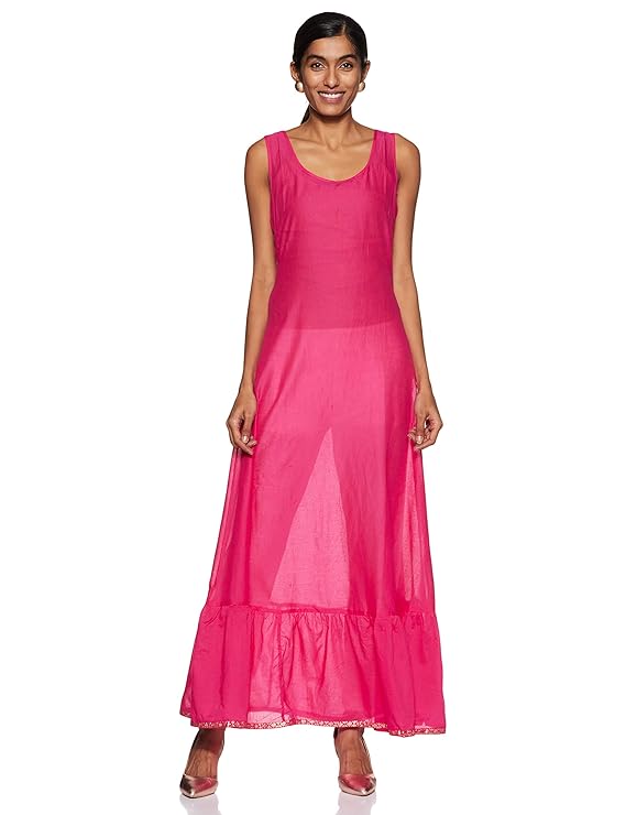 BIBA Women's Cotton Straight Kurta