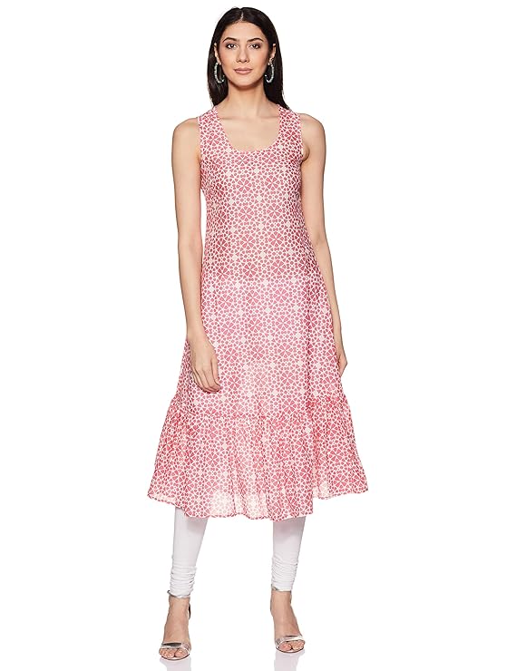 BIBA Women Cotton Flared Printed Kurta