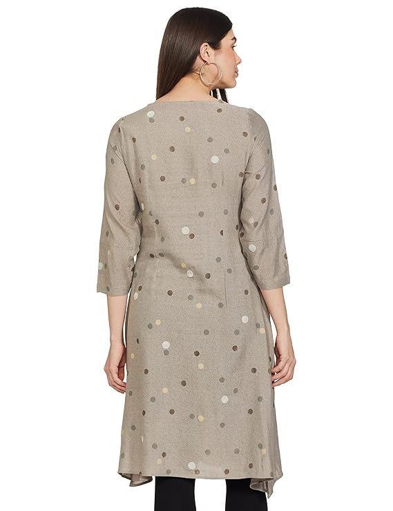 W for Woman Rayon Women Smoke A-Line Regular Kurta