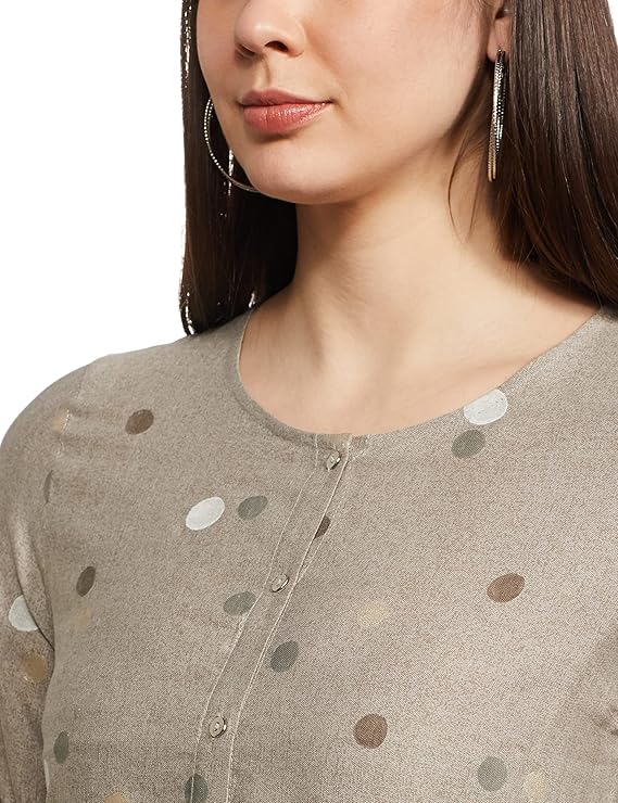 W for Woman Rayon Women Smoke A-Line Regular Kurta