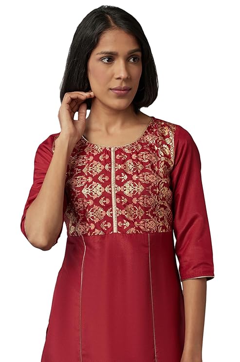 Aurelia Women's Polyester Floral Kurta