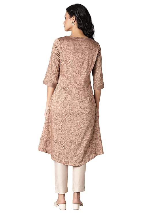 W for Woman Women Viscose A-Line Printed Kurta