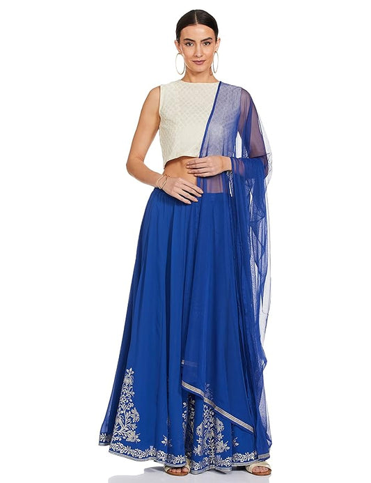 BIBA Women Synthetic Readymade Lehenga Choli Set