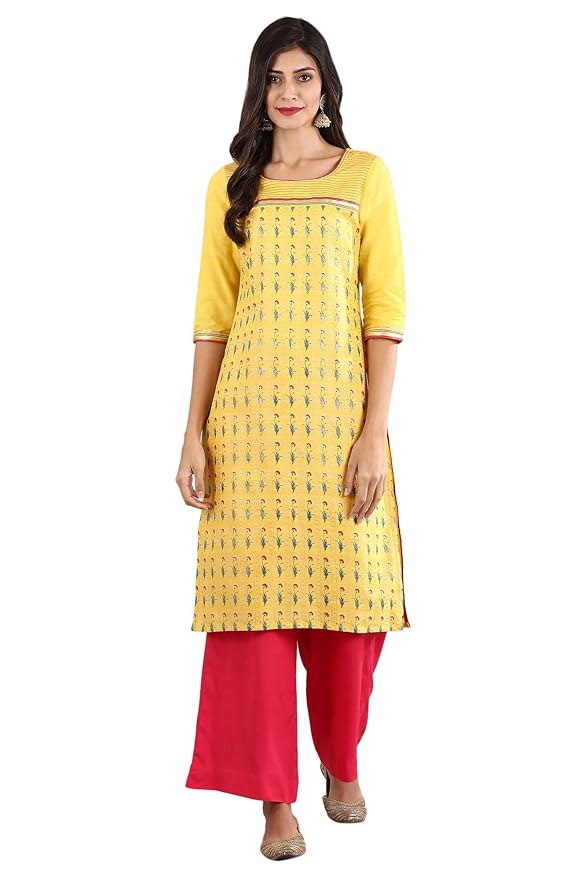 Aurelia Women's Cotton Straight Kurta