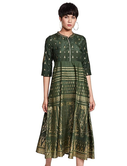Aurelia Women's Synthetic A-Line Maxi Dress