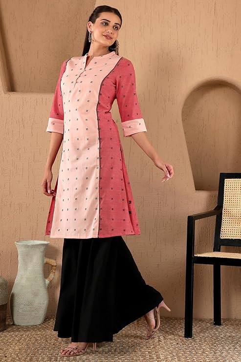 W for Woman Women's Viscose Solid Regular Kurta