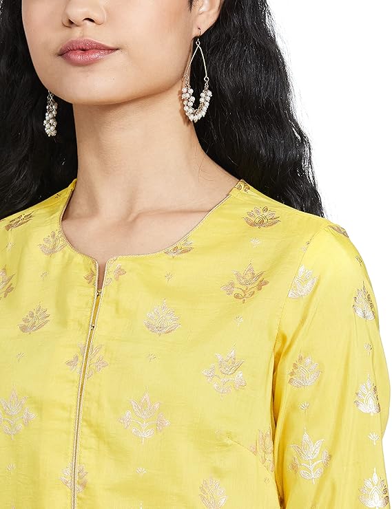 BIBA Women Art Silk Straight Printed Kurta