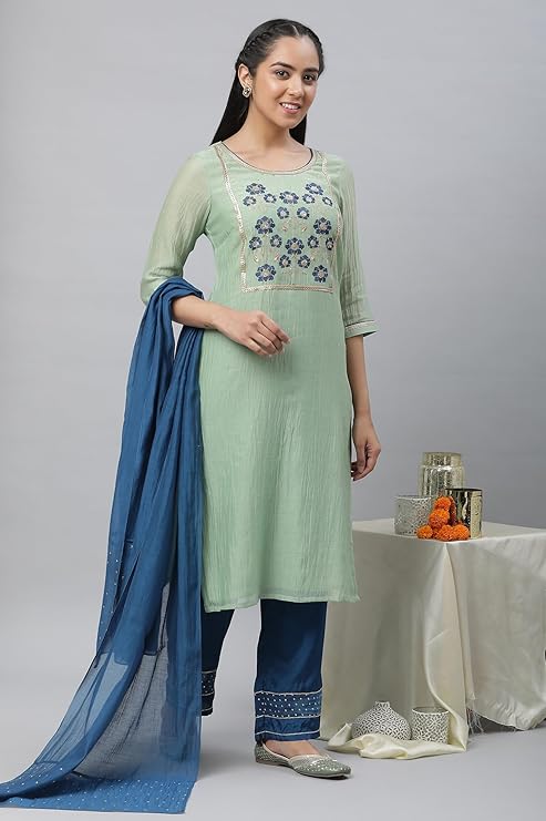 Aurelia Women Viscose Kurta Pant with Dupatta