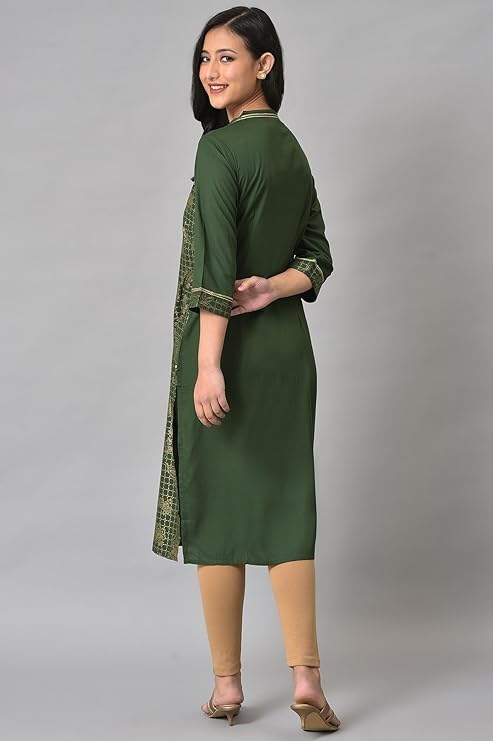 Aurelia Women's Geometric Print Rayon Kurta