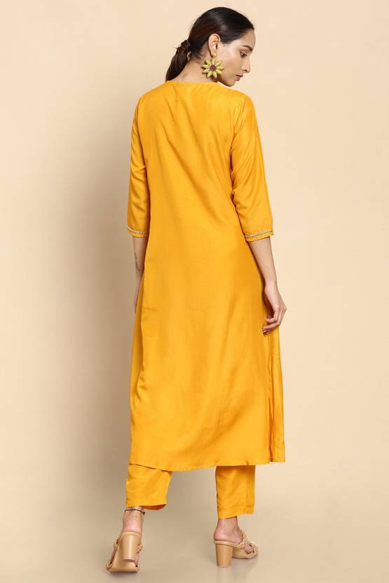 Women Crepe Kurta Pant Set